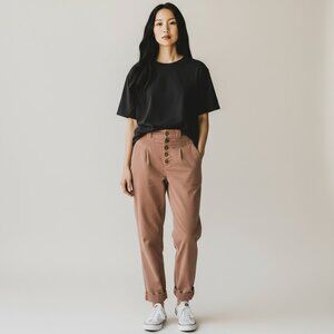 Sundance Linen Blend Quinn Pants Size 4 Burnt Orange Henna